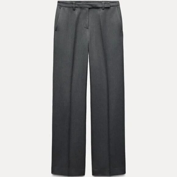 ZARA STRAIGHT LEG MID WAIST PANTS - Picture 4 of 6